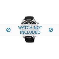 Horlogeband Seiko SNAF39P2 / 7T62 0LF0 Leder Zwart 22mm