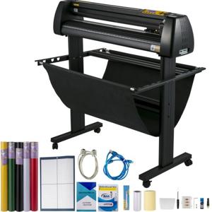 VEVOR vinylsnijder, 34-inch pakket vinylsnijmachine, handmatige vinylprinter, LCD-scherm, plottersnijder, bordsnijden met Signmaster-software voor ontwerpen en snijden, met accessoires,