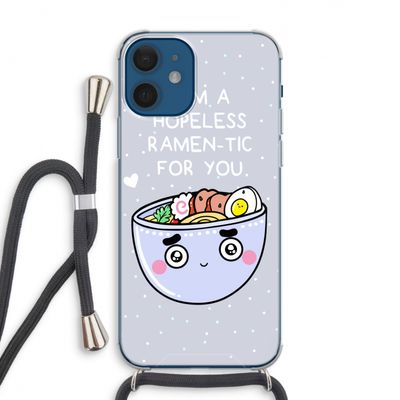 I'm A Hopeless Ramen-Tic For You: iPhone 12 Transparant Hoesje met koord