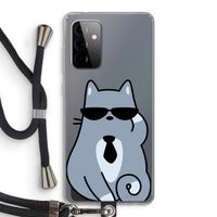 Cool cat: Samsung Galaxy A72 5G Transparant Hoesje met koord