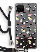 Sushi time: Samsung Galaxy A12 Transparant Hoesje met koord