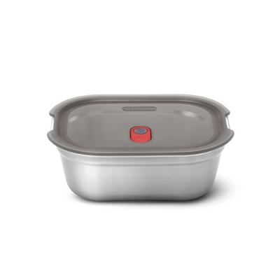 Zwart+Blum Stalen Voedseldoos Klein - 173x127x65mm - Grijs/Rood