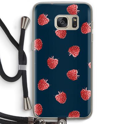 Framboosjes: Samsung Galaxy S7 Transparant Hoesje met koord