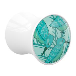 Double Flared Plug met Bird Design Acryl Tunnels & Plugs