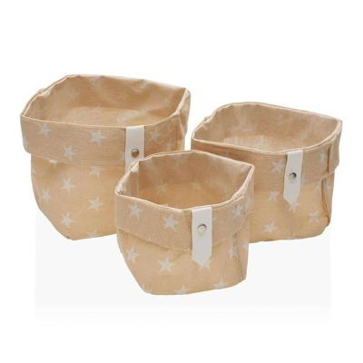 Set van opstapelbare opbergboxen Versa Stars 10 x 10 x 10 cm 14 x 14 x 14 cm 12 x 12 x 12 cm