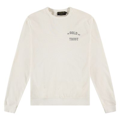 In Gold We Trust Reflective Crewneck White - Maat XXL - Kleur: Wit | Soccerfanshop In Gold We Trust Reflective Crewneck White - Maat XXL - Kleur: Wit | Soccerfanshop