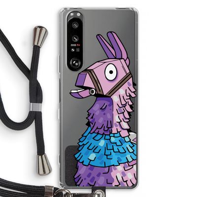 Lama: Sony Xperia 1 III Transparant Hoesje met koord