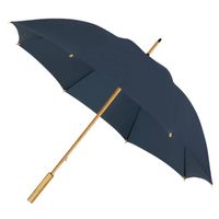Impliva paraplu 102 cm bamboe/polyester donkerblauw - thumbnail