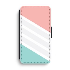 Strepen pastel: iPhone XS Max Flip Hoesje