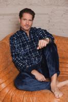 Fleece geruit heren huispak