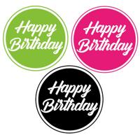 Happy Birthday bierviltjes - glazen onderzetters - 30x stuks - D10 cm - Verjaardag tafel artikelen