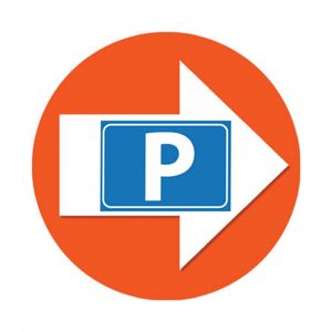 Route aanduiding stickers Parkeren oranje