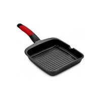Geribbelde Grillpan BRA A411428 (28 x 28 cm) Rood Geribbelde Grillpan BRA A411428 (28 x 28 cm) Rood
