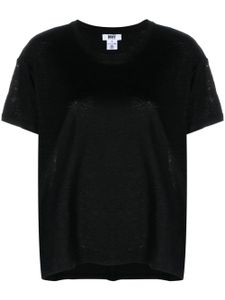 DKNY t-shirt en lin à manches courtes - Noir