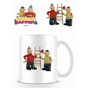 Buurman en Buurman drinkmok - koffie beker - wit - 350 ml - met ladder