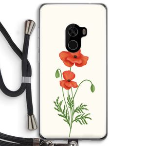 Red poppy: Xiaomi Mi Mix 2 Transparant Hoesje met koord