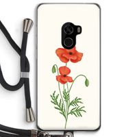 Red poppy: Xiaomi Mi Mix 2 Transparant Hoesje met koord