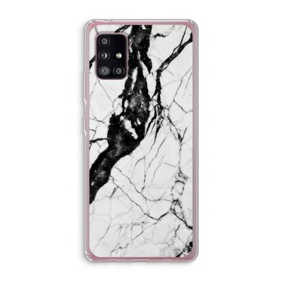 Witte marmer 2: Samsung Galaxy A51 5G Transparant Hoesje