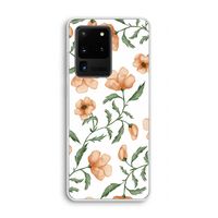 Peachy flowers: Samsung Galaxy S20 Ultra Transparant Hoesje