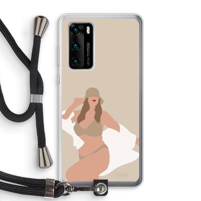 One of a kind: Huawei P40 Transparant Hoesje met koord