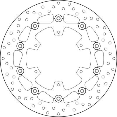 BREMBO Serie Oro remschijf, remschijven voor de moto, zwevend 78B408A8