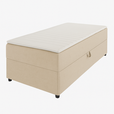 2dekans Opberg Box Rechts 80 x 200 Beige - incl. Matras (Niet in originele verpakking - Kans op schade)