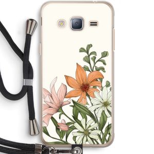 Floral bouquet: Samsung Galaxy J3 (2016) Transparant Hoesje met koord