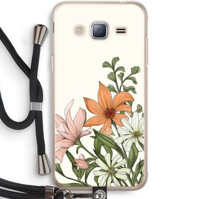 Floral bouquet: Samsung Galaxy J3 (2016) Transparant Hoesje met koord