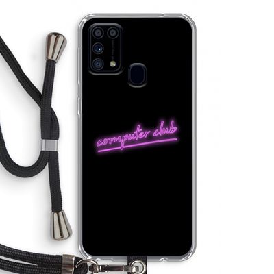 Vice Black: Samsung Galaxy M31 Transparant Hoesje met koord