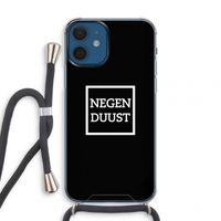 Negenduust black: iPhone 12 mini Transparant Hoesje met koord
