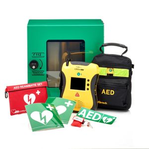 Defibtech Lifeline VIEW AED + buitenkast-Groen met pin-Volautomaat-Nederlands-Engels