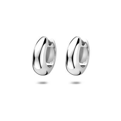 Gerhodineerd Zilveren Klapoorringen - 15x6mm - 925 Zilver
