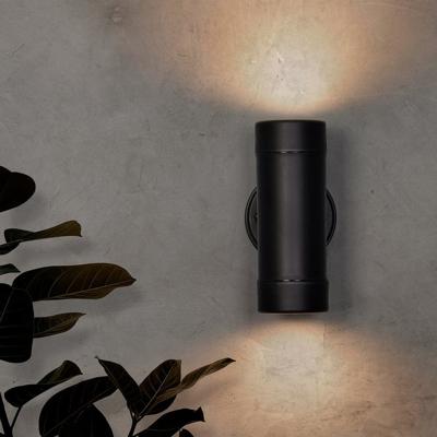 Otey - LED Wandlamp Zwart - GU10 Excl. Lichtbron - IP44 waterdicht voor binnen en buiten - Up & Downlight - 3 jaar garantie - Polycarbonaat