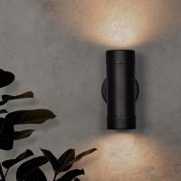 Otey - LED Wandlamp Zwart - GU10 Excl. Lichtbron - IP44 waterdicht voor binnen en buiten - Up & Downlight - 3 jaar garantie - Polycarbonaat