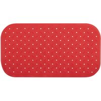 MSV Douche/bad anti-slip mat badkamer - rubber - rood - 36 x 65 cm   -