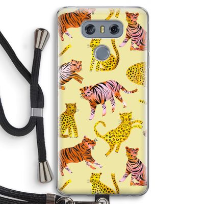 Cute Tigers and Leopards: LG G6 Transparant Hoesje met koord