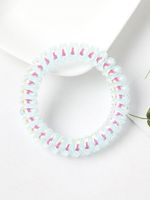 Eenvoudig Transparant Kleur Telefoon Koord Haar stropdassen - thumbnail