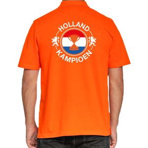 Grote maten oranje fan poloshirt / kleding Holland kampioen met beker EK/ WK voor heren 4XL  -