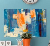 Abstract canvas schilderij Scandinavische verfspatten
