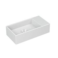 INK Versus Fontein - 36x18x9cm - wasbak links - 0 kraangaten - porselein wit glans 3404231
