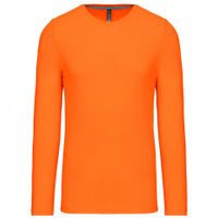 Grote maten oranje longsleeve shirt