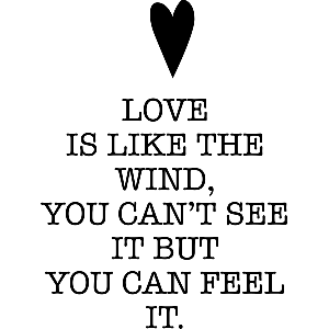 Love is like the wind - Muursticker