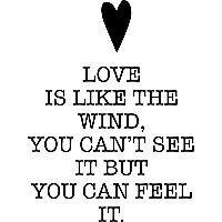 Love is like the wind - Muursticker