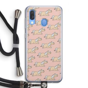 Ponys: Samsung Galaxy A40 Transparant Hoesje met koord