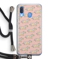 Ponys: Samsung Galaxy A40 Transparant Hoesje met koord