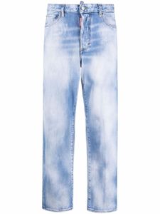 DSQUARED2 jean droit à effet délavé - Bleu