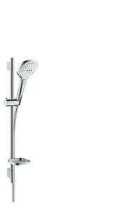 Hansgrohe Raindance Select 120 Ecosmart Unica S Puro Glijstangset 65 Cm. Wit-chroom