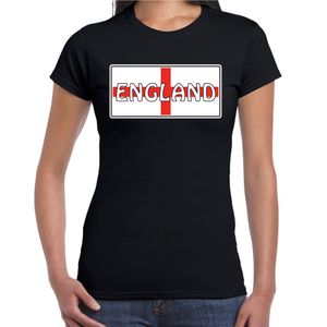 Engeland / England landen t-shirt zwart voor dames 2XL  -