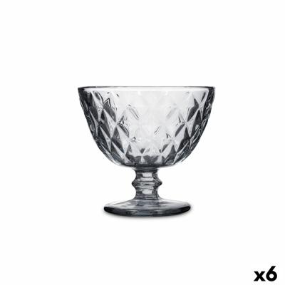 Glas voor ijs en milkshakes Quid Maia Grijs Glas 300 ml (6 Stuks)