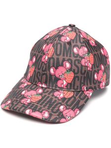 Moschino casquette imprimée à logo - Marron